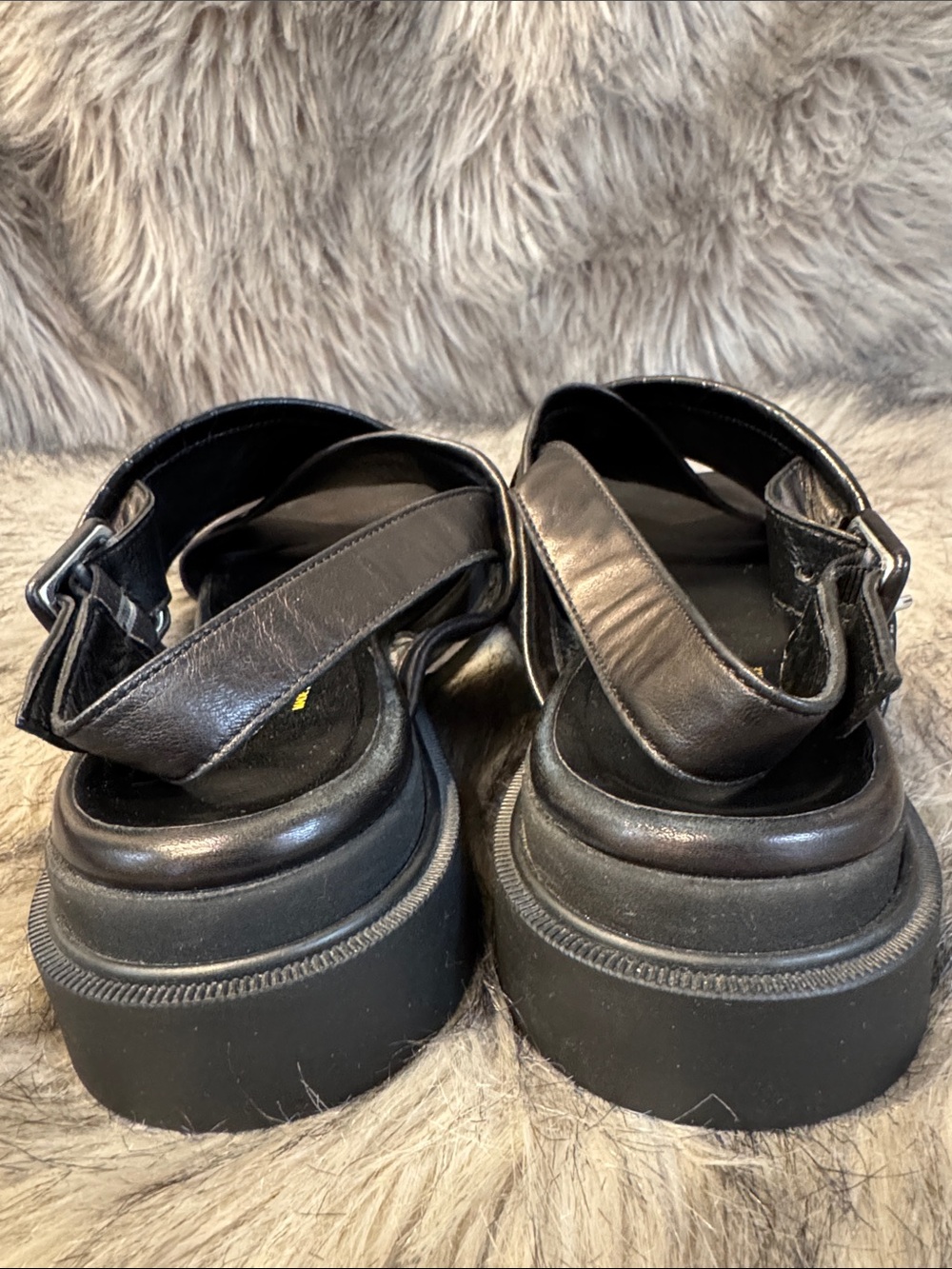 Robert Clergerie Black Leather Slingback Sandals Size 38 - Picture 7 of 9